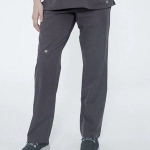 KALEA Gray Stretch Cargo Pant Scrubs KLW18B1 Medium High Waisted